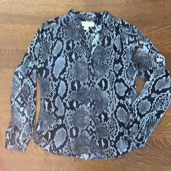 Michael Michael Kors sheer reptile blouse - Picture 5 of 7